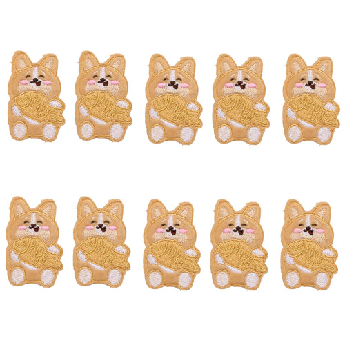 Patchs adhésifs brodés pour chiens, 10 pièces,-Chiot gourmand