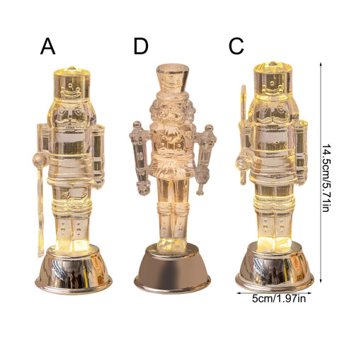 Statue de casse-noisette de Noël élégante avec lumière LED-UN 1