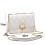 Dameshandtas, ecologisch leer, wit/goud 2