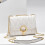 Dameshandtas, ecologisch leer, wit/goud 4