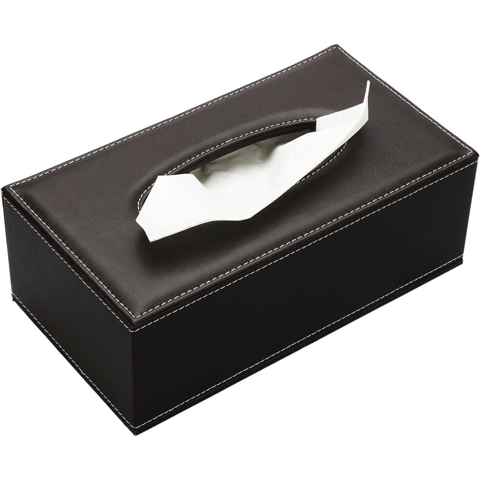 Leather Tissue Box for Home, Office and Car (Brown)-image-OPC-PM7H29N-NEW