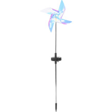 Decorative Solar Pinwheel Light Plastic Multi-Color Outdoor