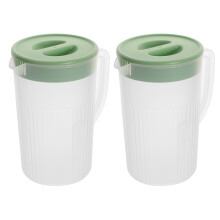 2Stk. Kunststoff Wasserkaraffe 2,4L Mit Deckel Für Kühlschrank