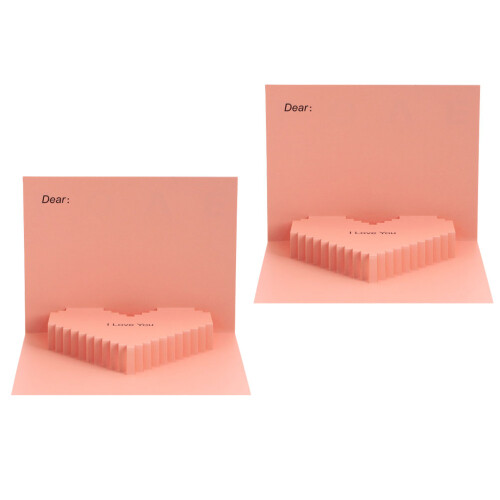 2Stk. Klassische 3D Karten Für Valentinstag