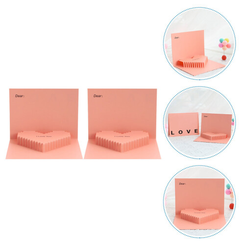 2Stk. Klassische 3D Karten Für Valentinstag 2