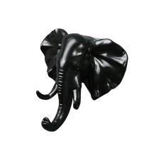 Crochet mural adhésif en forme d'éléphant et de-Éléphant noir