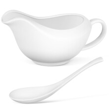 Gravy Schepkom Van Keramiek Dippingsaus Kopje Wit 1 Set
