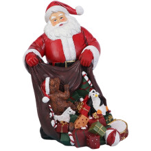 Figurine de père Noël, statues de père noël,-Compter les cadeaux
