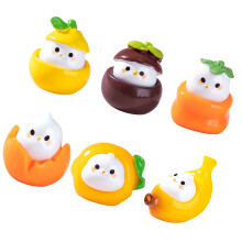 Mini poulet en résine, 6 pièces, petit poulet Miniature pour