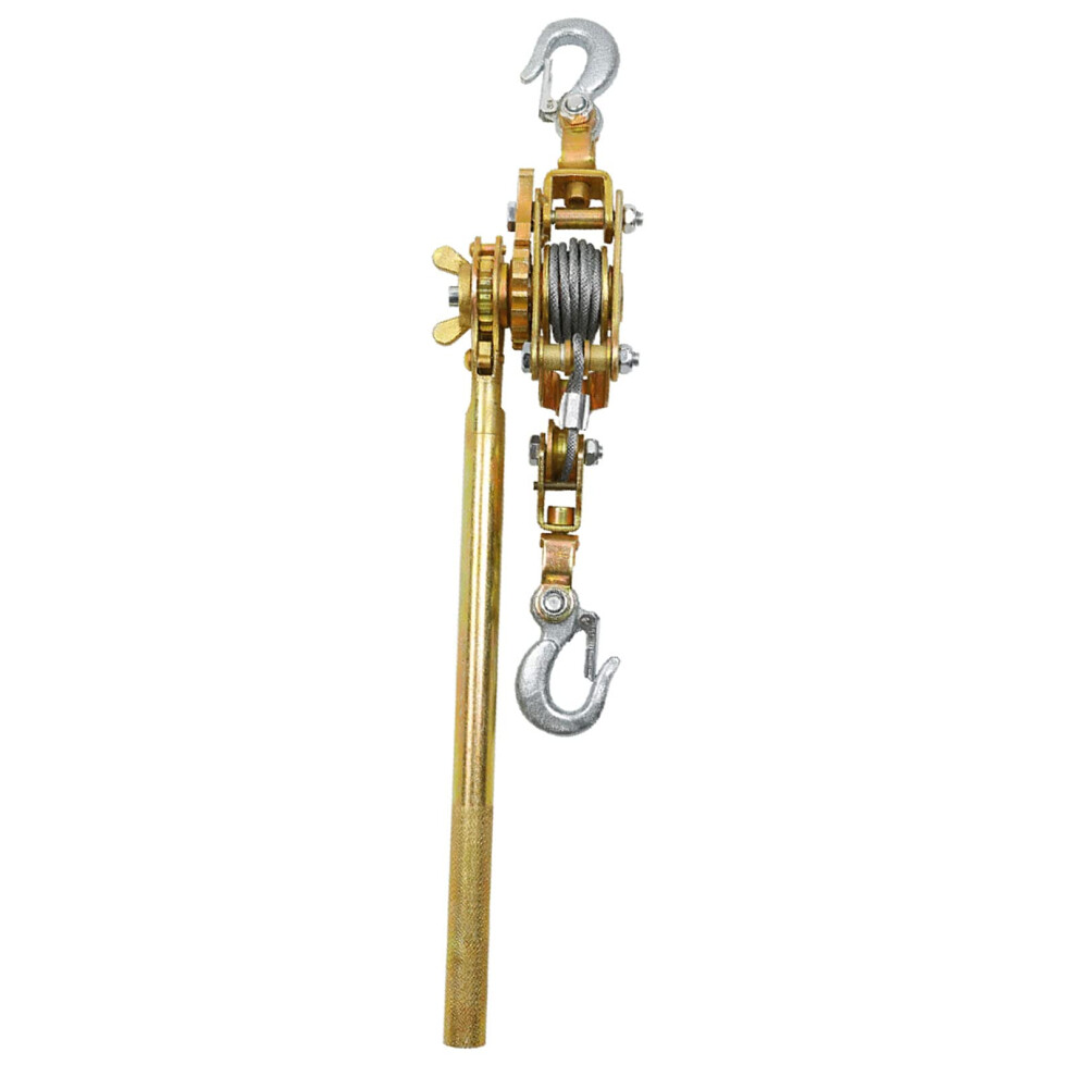 Power Puller Dual Hand Winch Puller With Wire Rope Ratchet Two Hooks Anti-Reversal Traction 2T/3T/4T For Construction 9393856326570