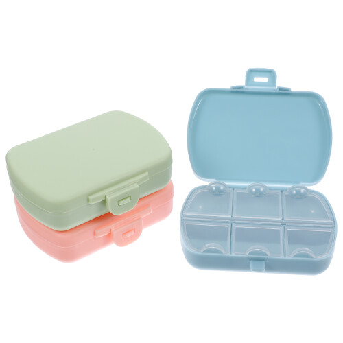 3Stk Pillenorganizer Mit Fächern Für Vitamine 2