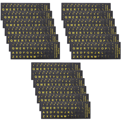 18 Bögen Universal Tastatur Aufkleber Englisch Computer Zubehör 2