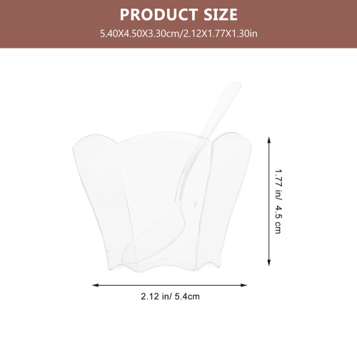 50 Stk. Kunststoff Dessertbecher, , Pudding, Joghurt (Transparent) 1