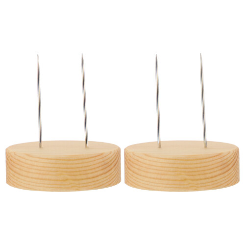 6Pcs Stable Wooden Doll Support Rack Light Brown for DIY Doll Display 2