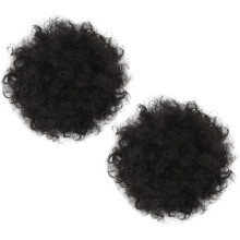 10 Fake Dutt Haarteil Afro Chignon Lockige Haardutt Clips