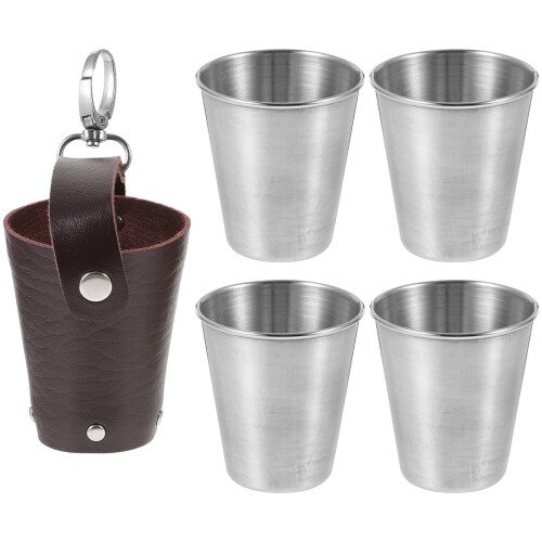 2 Sets Trinkbecher Aus Mit Hülle