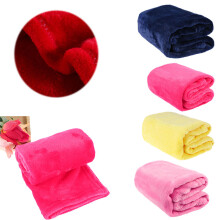 Pure Color Flanell Fleece Decke Couch Einfarbig Bett Decke