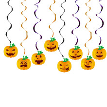 1 Set Hängende Wirbel Kürbisband Mit Gesicht Halloween