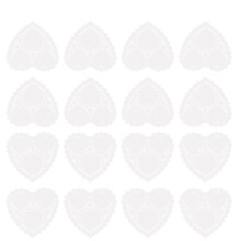 600 Stk. Weiße 4 Zoll Herzförmige Spitze-Doilies, Öl-Absorbierend