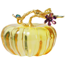 2Stk Crystal Kürbis Figur Halloween Tischdekoration