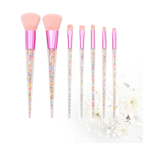 7Teiliges Make-Up- -Set Mit Puderpinsel Für Rosa 2