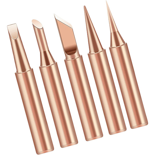 Brass Soldering Tips Set Of 5 High Conductivity Heat Efficient For Precise Electronic Circuit Board Work 2