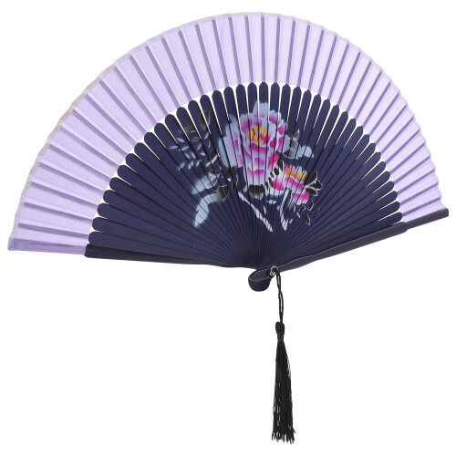3Stk Chinesischer Handfaltfächer Mit Feinem Blumenmuster 2