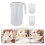 1Set Large Capacity Water Kettle with Handle Beige for Storage 3
