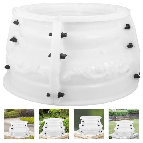 Robuste Kunststoffform Für Römische Säulen-Base DIY Beige 2
