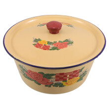 Emaille Mischschüssel 26 Cm Mit Deckel Für Salat, Ramen,