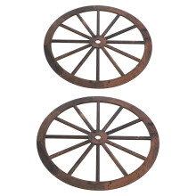 4 Holz Wagenräder Für Western Party