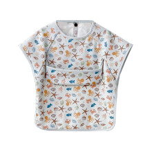 Baby Bib PU No Sleeve Cartoon Design Saliva Towel Feeding Burp Cloth For Children Unisex Boys Girls