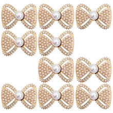 Serre-taille à nœud papillon, 10 pièces, fermoirs en-Perle d'or