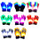 Rechargeable Glowing LED Gloves with Flashing Light-blue light 2