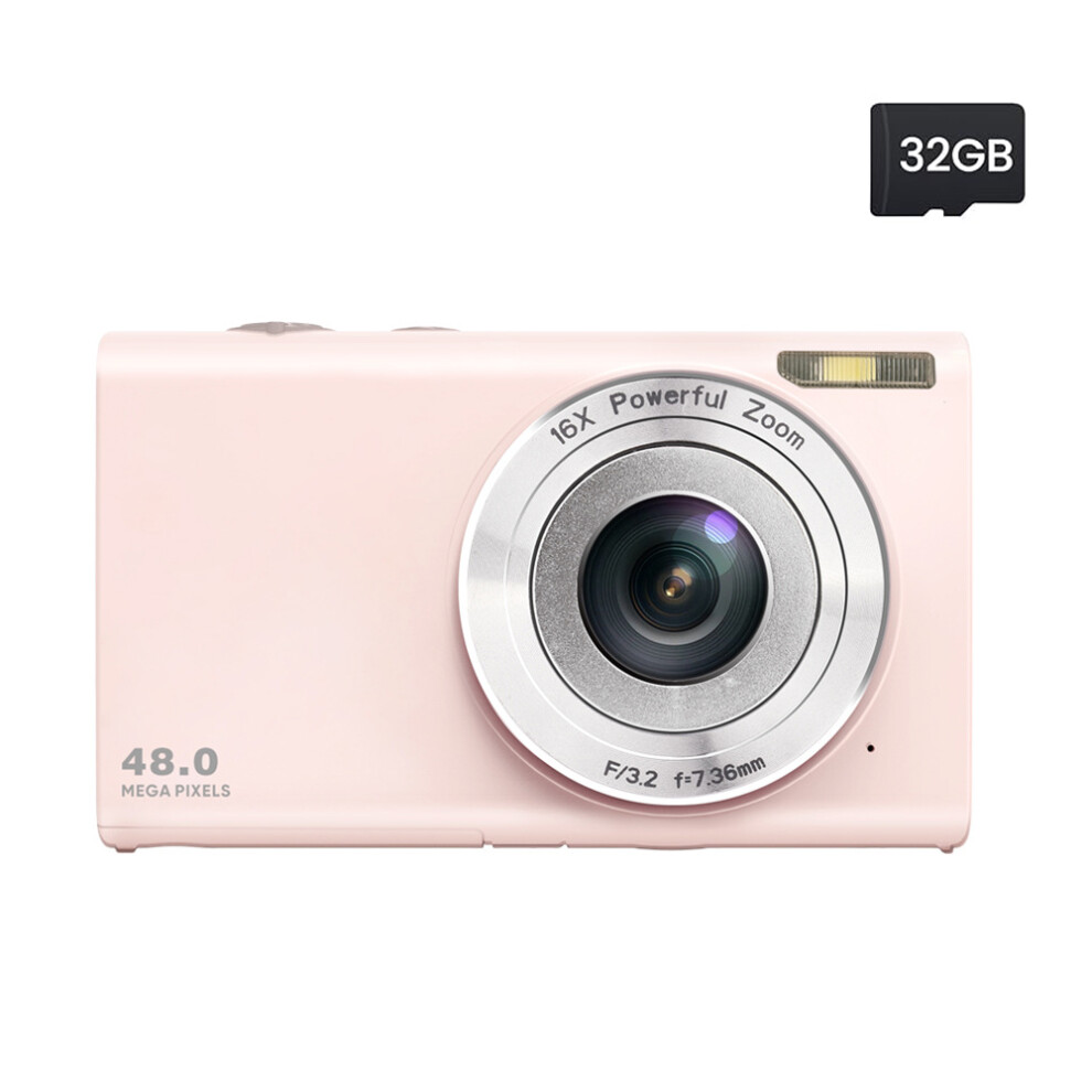 Digital camera 48MP/2.7K/16X digital zoom/webcam/auto focus 2.88-inch screen Pink-image-OPC-PM7HR97-NEW