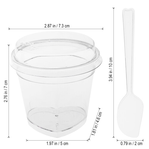 10 Sets 120 Ml Mini Dessertbecher Mit Löffel Für 1