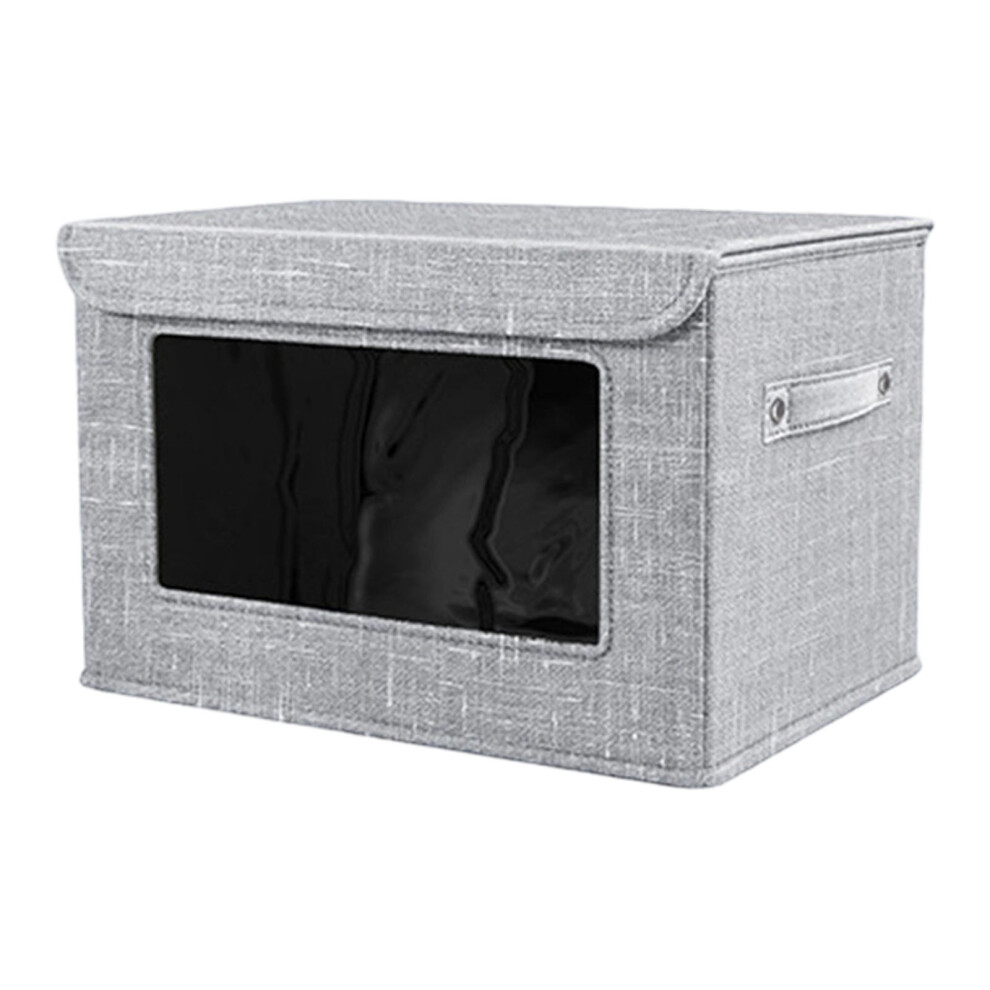 Foldable Cloth Storage Bin With Reinforced-Large front window s-image-OPC-PM7HRSR-NEW