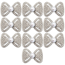 Serre-taille à nœud papillon élégant, 10-modèle cristal argenté