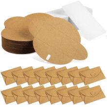 1 Set Kleine Enveloppen Met Lege Kaarten Retro Hartsluiting