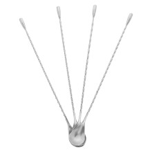 16 Stk. Barlöffel Langstiel Spiraloptik Für Cocktailshaker
