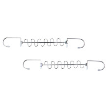 4Pcs Silver Multi-Hole Clothes Drying Rack with Hooks for Home Use
