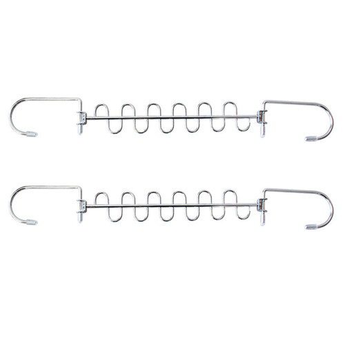 4Pcs Silver Multi-Hole Clothes Drying Rack with Hooks for Home Use 1