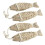 4 Strings Holzfisch : Handgeschnitztes Nautisches Ornament Für Küste 3