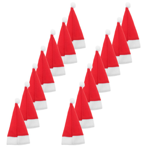 90 Mini Weihnachtsmannhut Besteckhalter Lutscherhüte 2