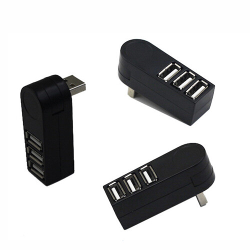 Compact Portable 3 Usb Port Usb 2.0 Splitter High Data Hub(Black) 1
