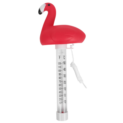 3Pcs Red Flamingo Pool Thermometer Floating ABS Durable Easy Read 1