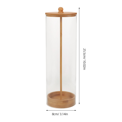Straws Halter Spender: Organizer Mit Holzdeckel – 25,5x8 Cm 2