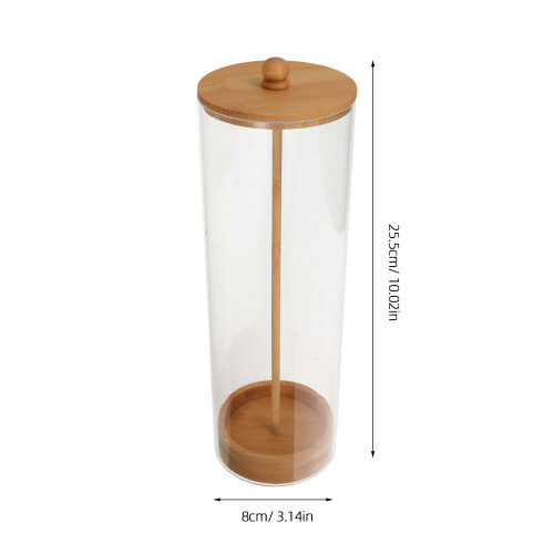 Straws Halter Spender: Organizer Mit Holzdeckel – 25,5x8 Cm 1