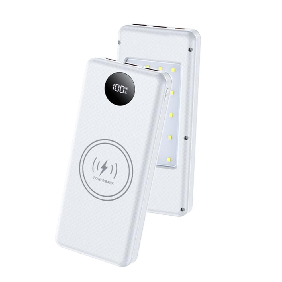 18650 Battery Charging Case Detachable Power Case With Led Usb-C Quick Charging Type-C Port 22.5W 15W Led Light/White 9393856327874