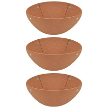 Planter Basket Fins Breathable Round Basket Liners Hanging Basket Liners 12-Inch Set of 3 Flower Felt Mat Garden Decor